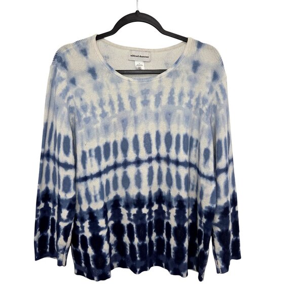 Alfred Dunner Womens L Tie-Dye Long Sleeve Cotton Top 4134 - Picture 1 of 6